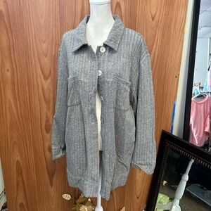 Gray Women's Button-Up Top